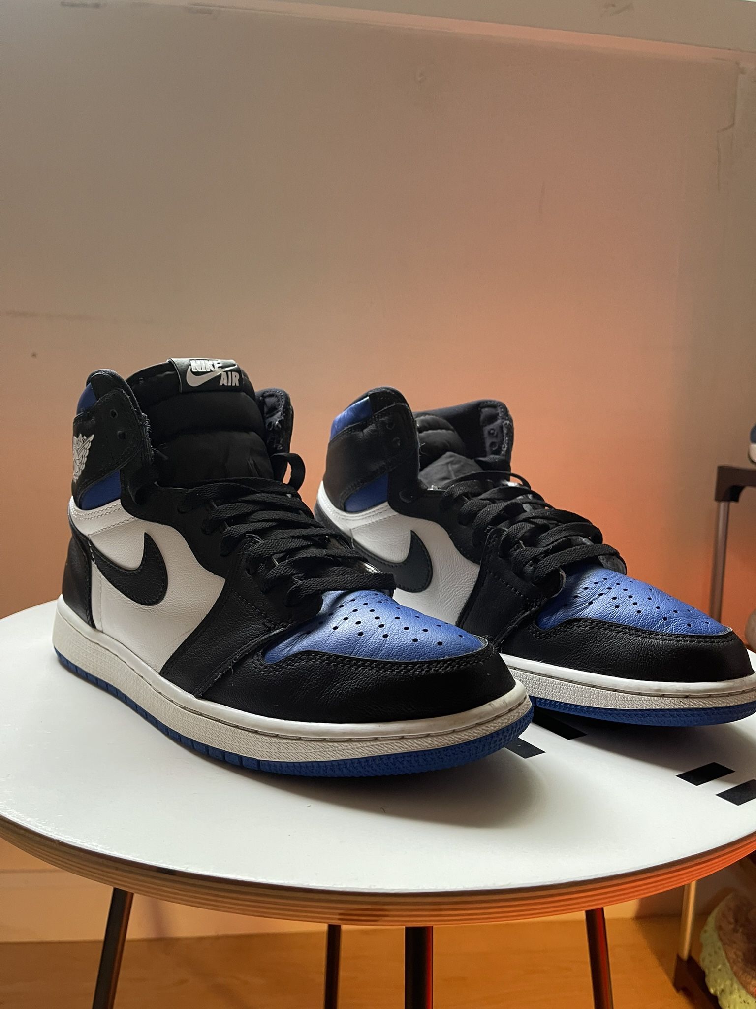 Air Jordan 1’s Black/Royal blue Size 9.5
