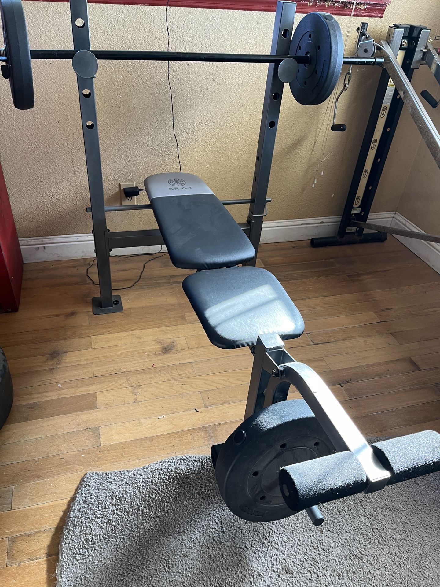 Gold’s Gym XR 6.1 Multi-Position Weight Bench with Leg Developer.