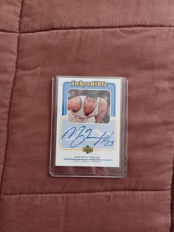 1999 Maurice Taylor Upper Deck Inkredible Autographed Insert Card