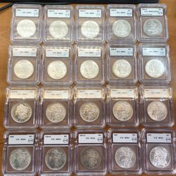 Graded Morgan Silver Dollars