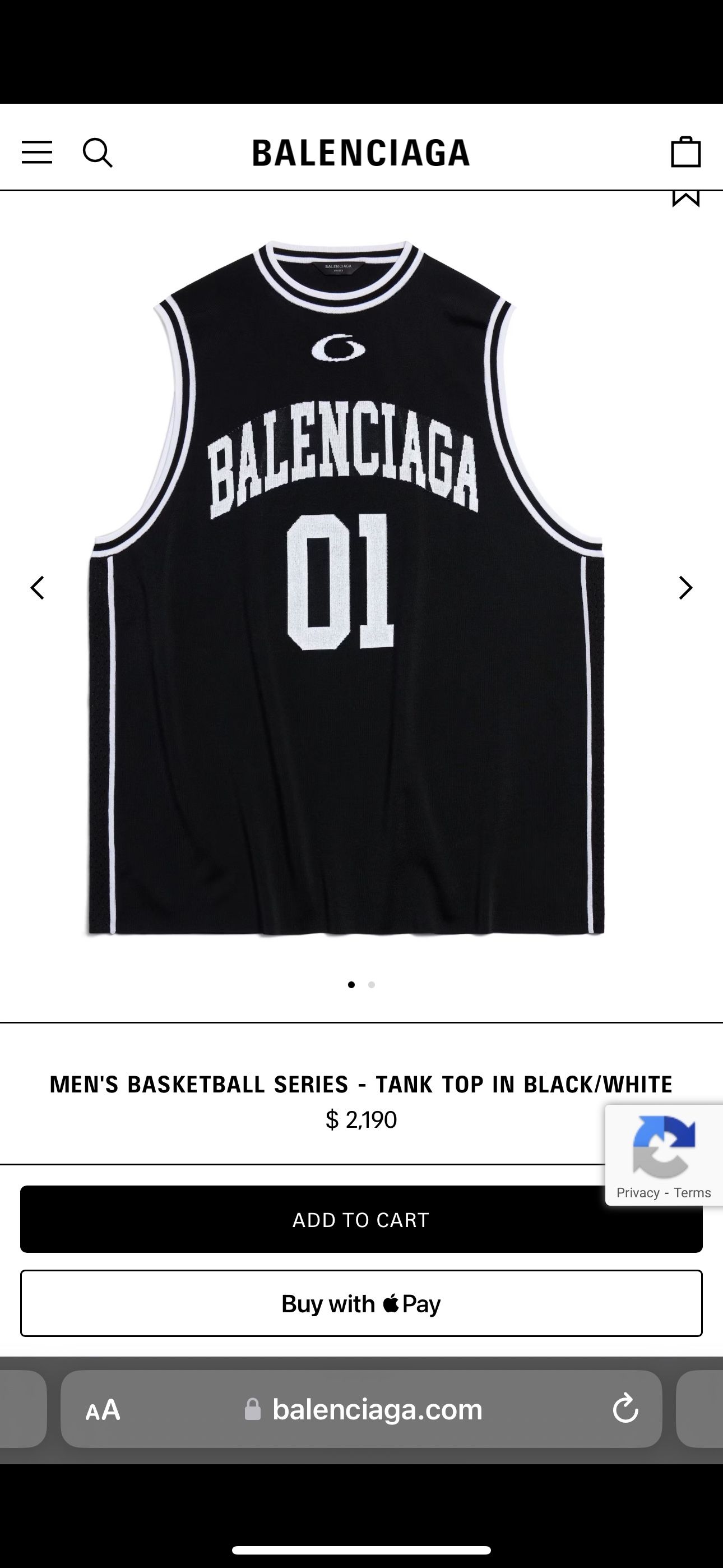 Balenciaga Men’s Basketball Jersey