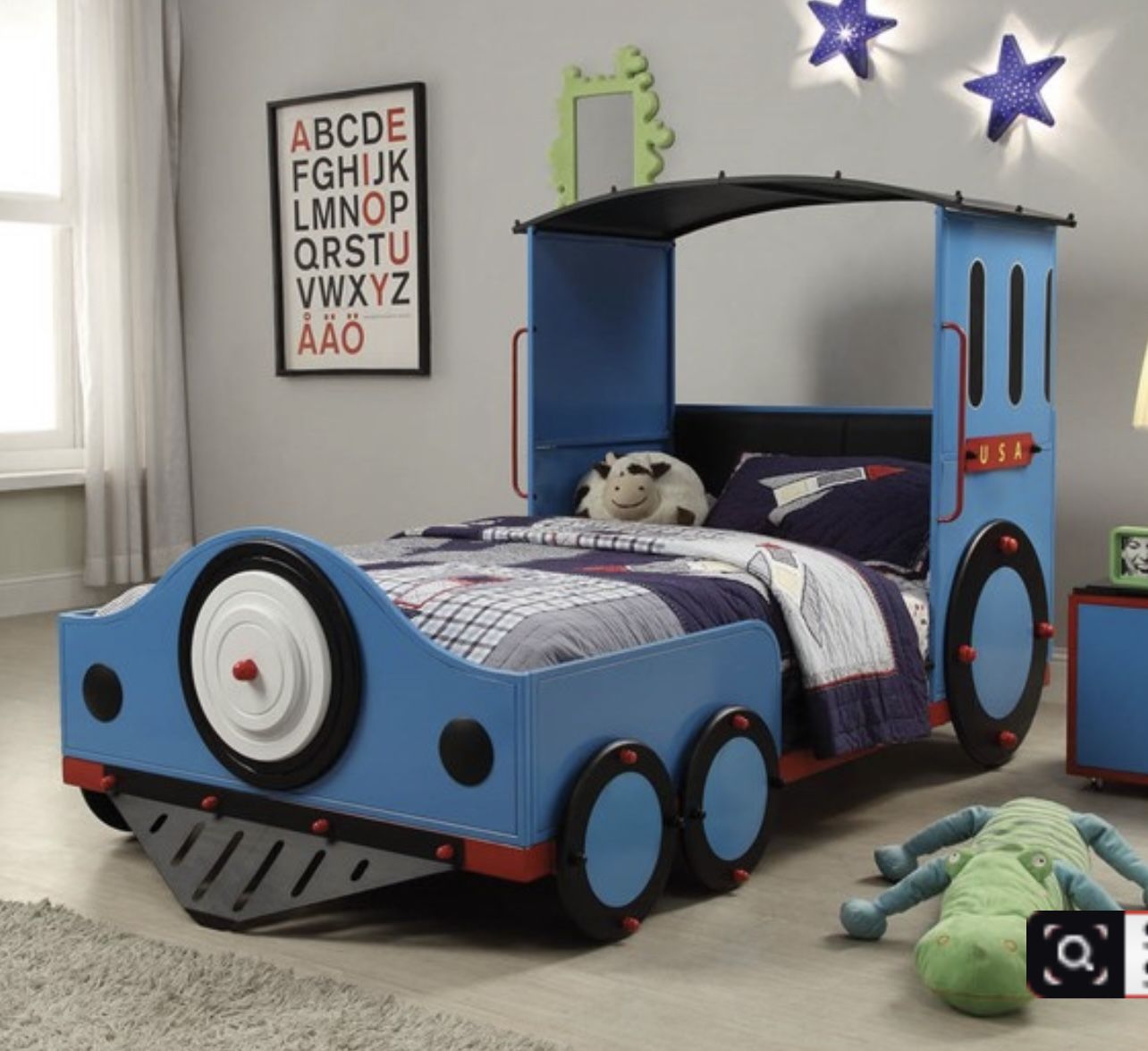Thomas Train Tobi Twin Bed Blue Red Black