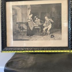 Antique Framed Print – “A Love Song” (1898, M. Todt, Munich)