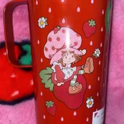 Strawberry Shortcake Steal  Tumbler With Lid 