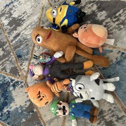 8 Plushies -$15