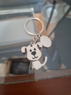 Stainless steel dog keychain