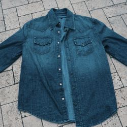 COUT DE LA LIBERTE: Men’s Johnny Crystal-Embellished Velvet Trucker Jacket