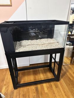 40 Gallon Breeder Tank + OceanBox AIO Insert, Glass Canopy, Metal Stand