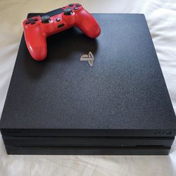 PS4 Pro 1tb With Cables, 6 Games, and Controller