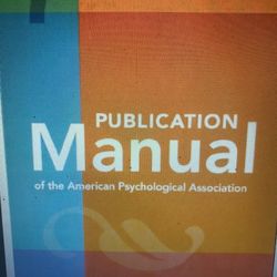 Publication Manual Of The American Psychological Association 7 Edition