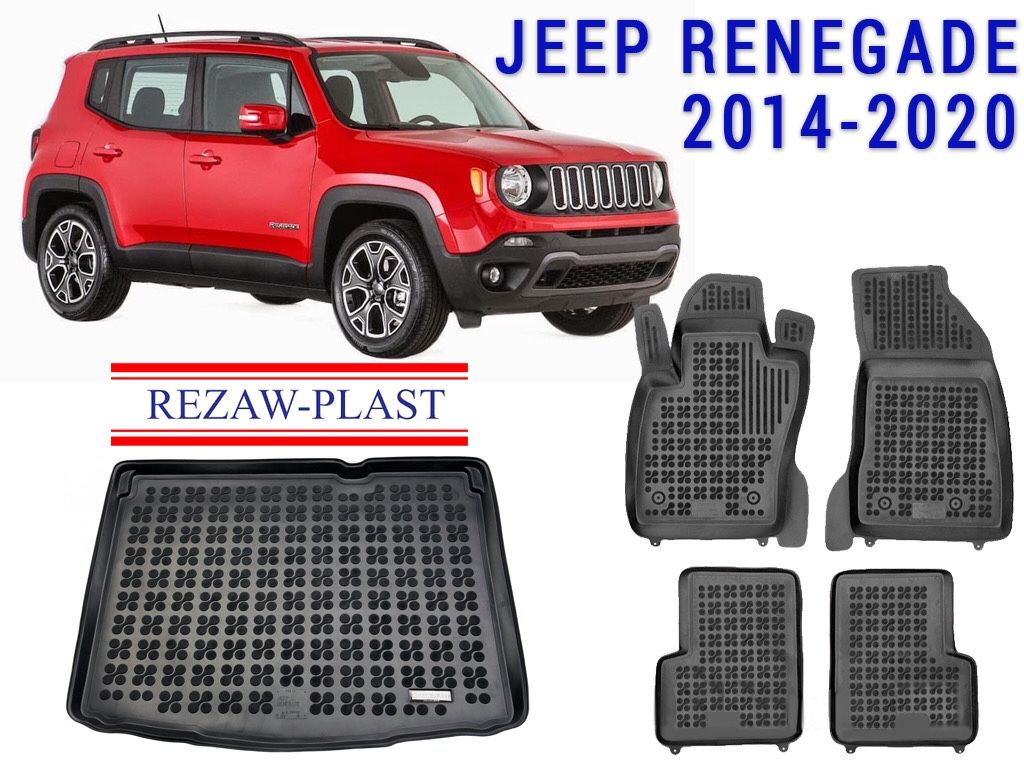 All weather floor mats trunk liner set for Jeep renegade 2014-2021 suv 3D custom fit