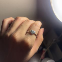 “J” Heart Initial Ring Size 7