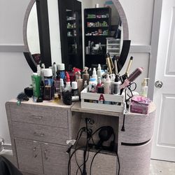 Big circle vanity salon mirror