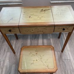 Vanity and matching bench