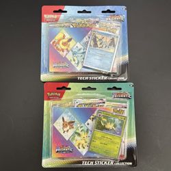 Pokemon TCG Prismatic Evolutions Tech Sticker Collection [Set of 2] Leafeon Glaceon PROMO cards