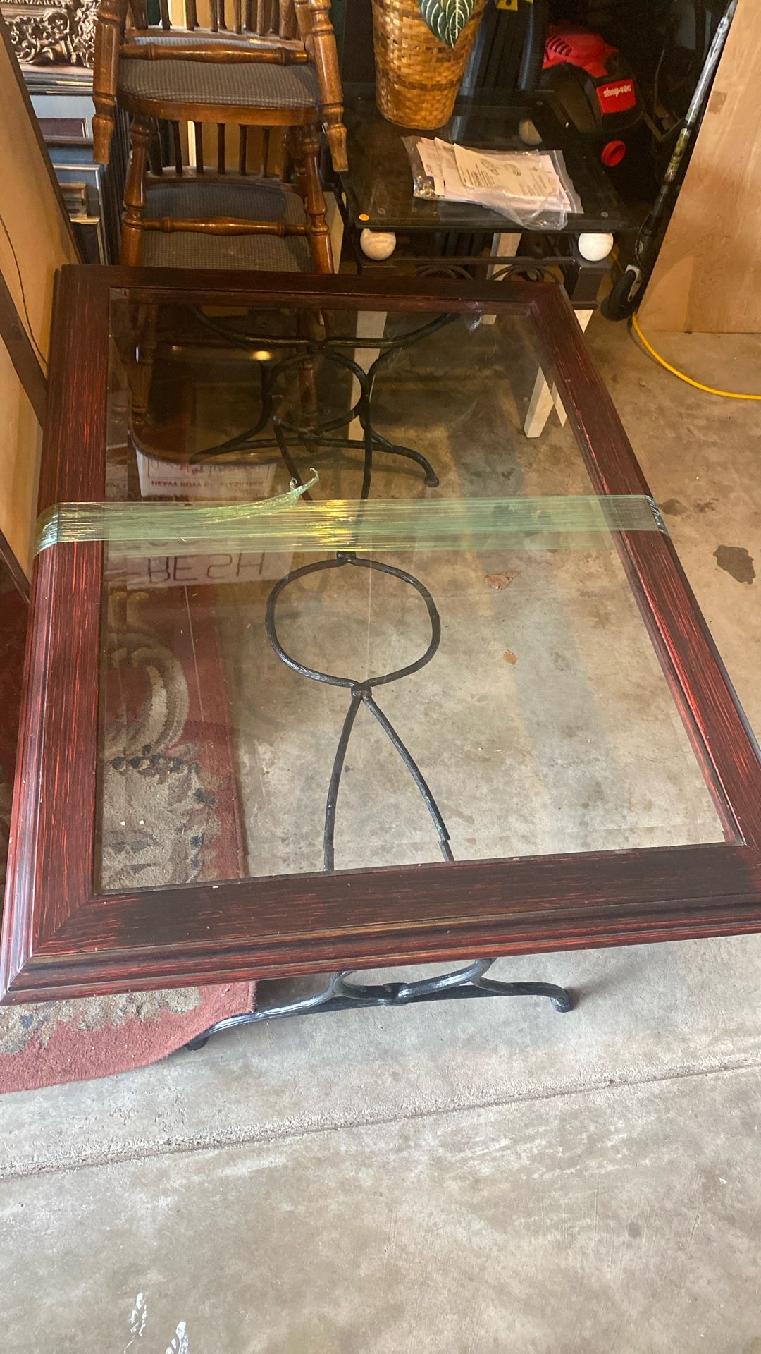 Very Large Glass Top Coffee Table