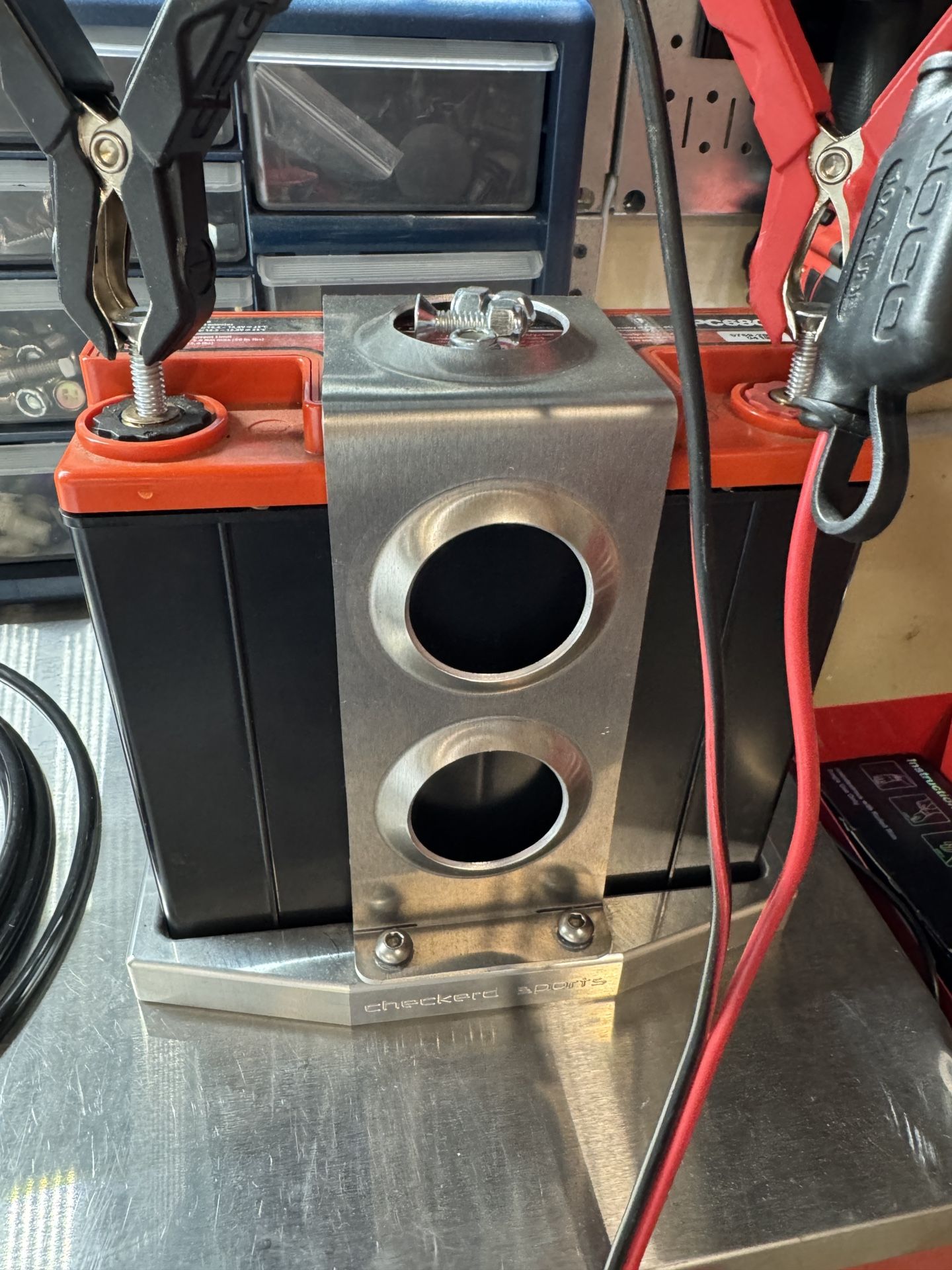 S2000 Checkered Sports Battery Tray