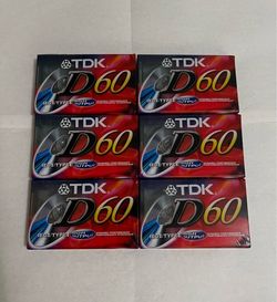 TDK D60 Blank Cassette Tapes IECI/Type I High Output NEW SEALED
