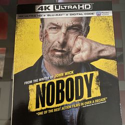 Nobody 4k uhd blu ray new no digital code