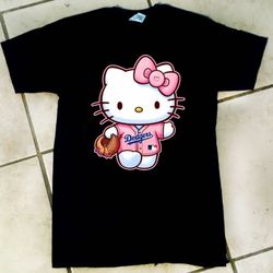 Hello kitty pink los angeles dodgers Tshirts