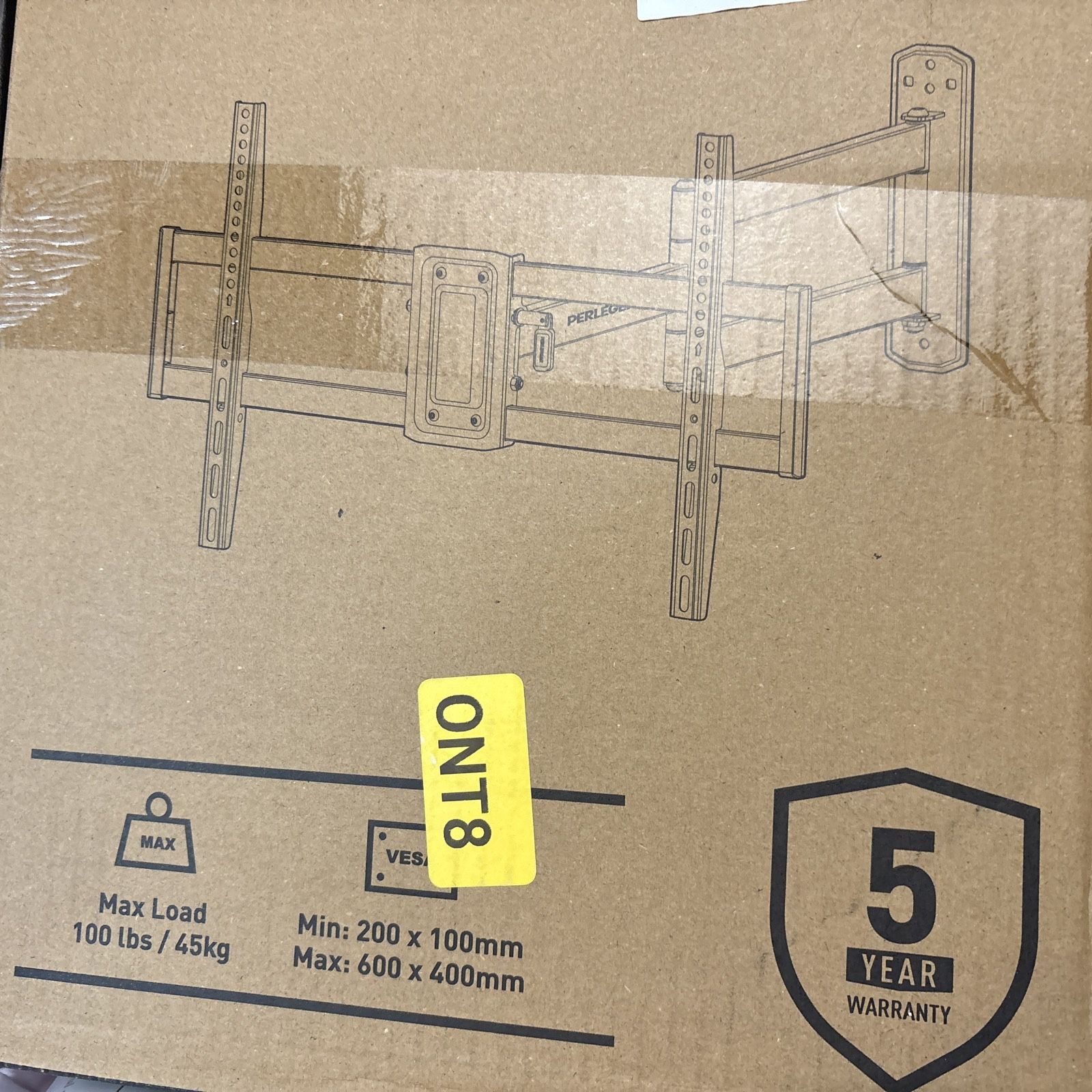 Corner TV Wall Mount Long Arm TV Mount Bracket for 32-75 InFull Motion pglf18