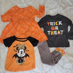 2t baby toddler girl Halloween bundle dress shirts pants