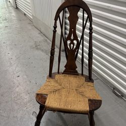 antique rush seat Windsor chair