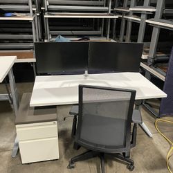 Standing Desk! 60x30 Electric Height Adjustable Table! We Have Haworth Very Desk Chairs too!