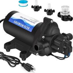 ECO-WORTHY 33-Series Water Pressure Diaphragm Pump Industrial 110V AC 4.0GPM Flo