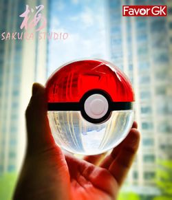 Transparent Poké Ball with LED - Pokemon Resin Statue - SAKURA Studio 