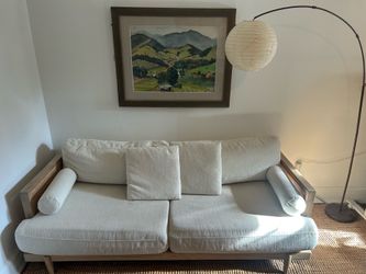 Natural Wood Ratan Sofa