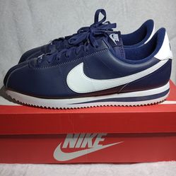 Men's Nike Cortez Basic Leather Navy Blue 
