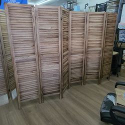 6 panels wood room dividers (96"W×67"H).