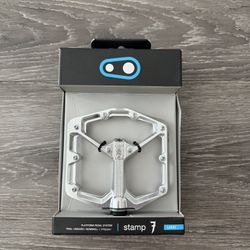 CRANKBROTHERS - STAMP 7 LARGE ALLOY FLAT PEDALS - SILVER EDITION
