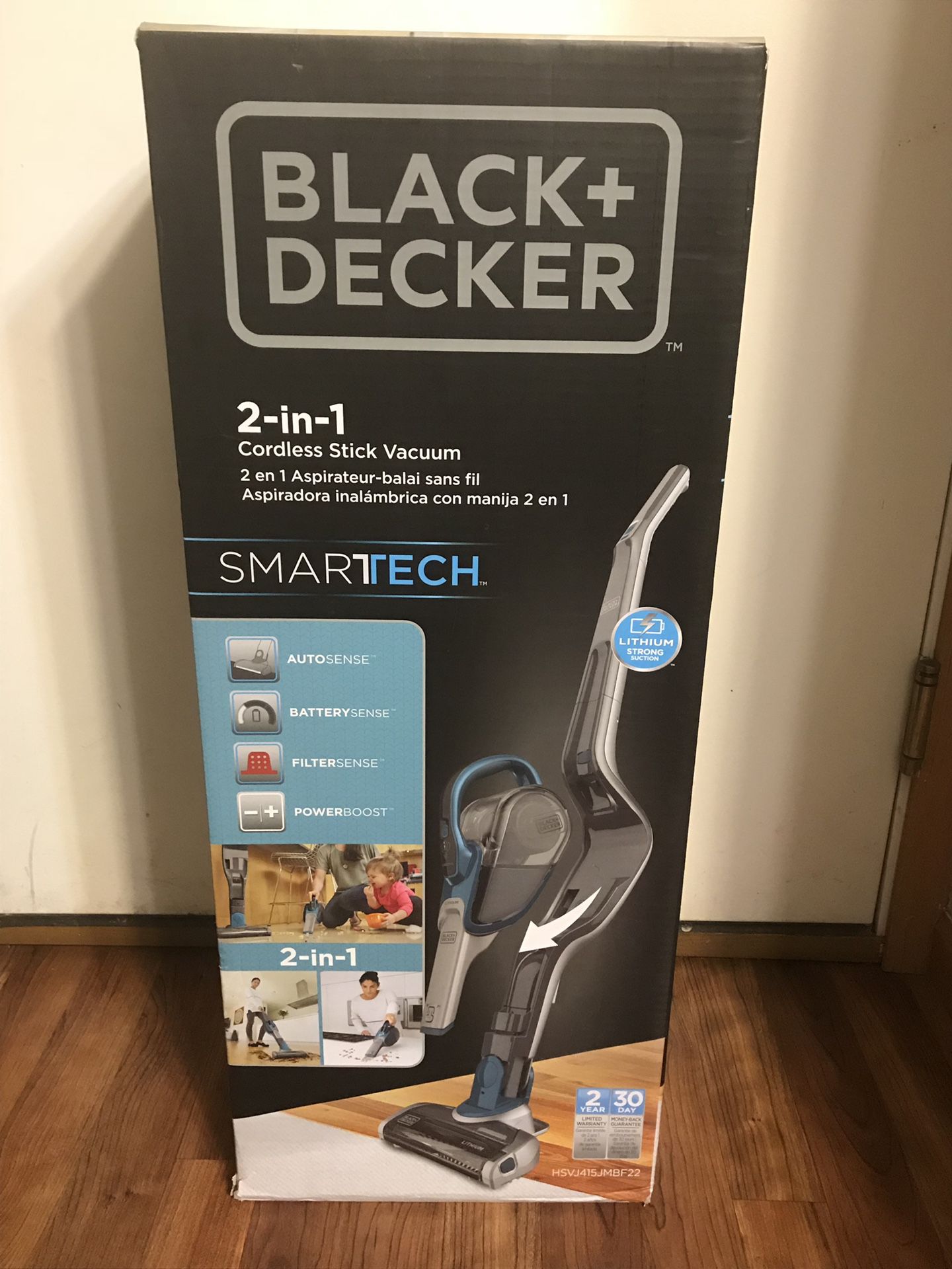 BLACK+DECKER Smartech Ocean Blue 2 in 1 Stick Vacuum Cleaner for sale  online