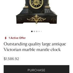 Victorian Antique Pure Marble Clock