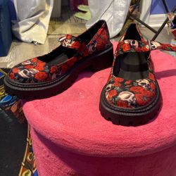 Ladies Skull Rose Print  