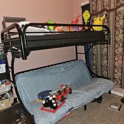 Bunk bed with futon (Both Mattresses & Frame)