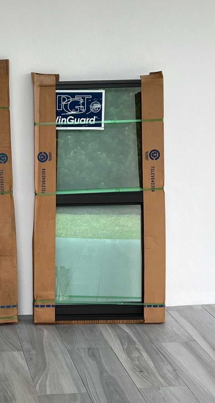 PGT 26.5 X 50 Impact Aluminum Window Clear Low E