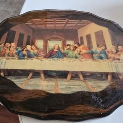 THE LAST SUPPER WOODEN WALL PLAQUE 