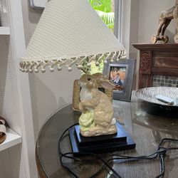 Hand Made Hand Painted Childrens Room Bunny Lamp