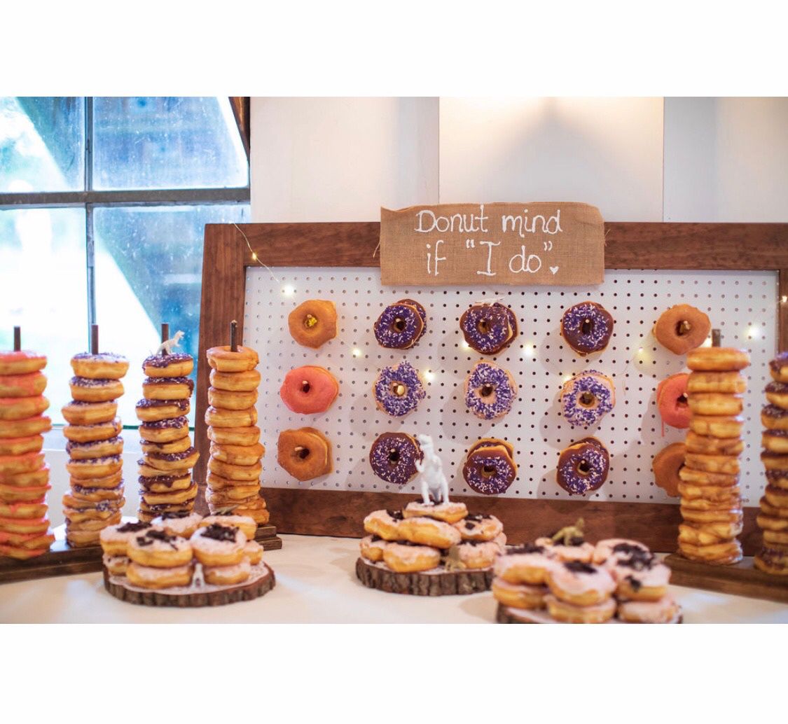 Wedding donut display board pegboard