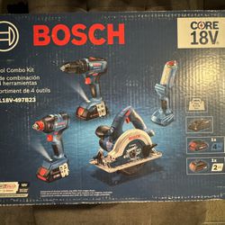 Bosch 4-Tool Brushless Power Tool Combo Kit with Soft Case (2-Batteries Included and Charger Include