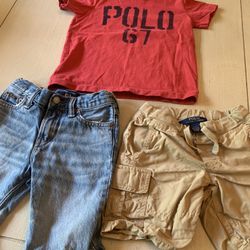 Cute Boys 4T Ralph Lauren Polo Shirt And Shorts