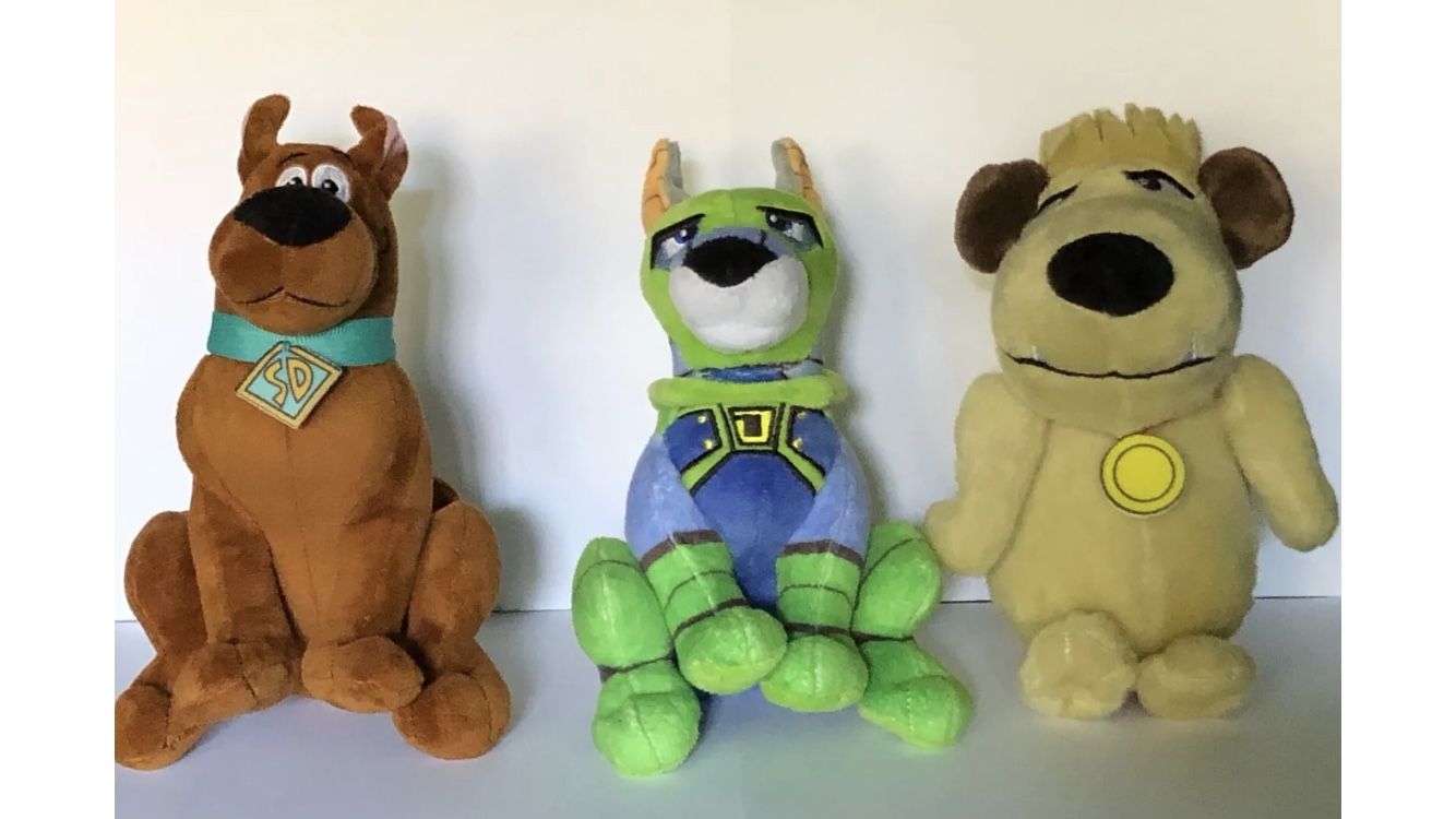 Scoob! Scooby-Doo, Dynomutt, and Muttley Plush Toys