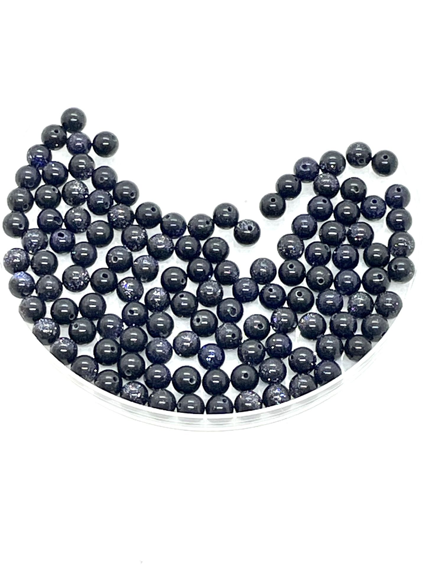 112 Purple Goldstone Beads