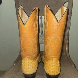 El General Tan Crocodile Boots