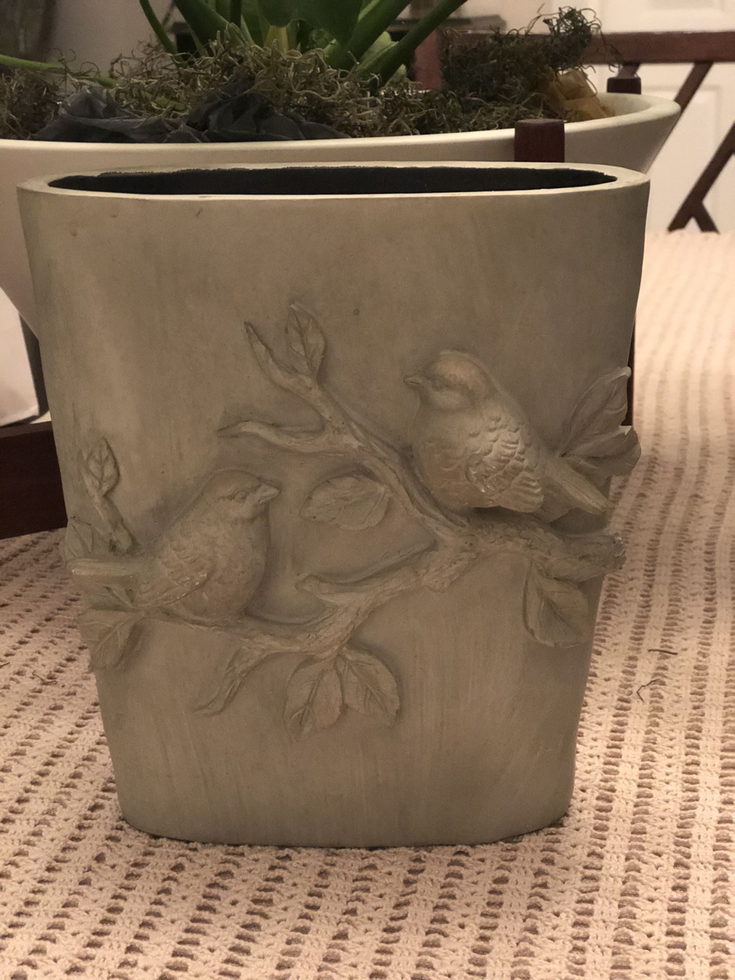 Elegant Resin Birds Vase - New 9 “ Tall