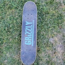 2 skateboards, brandon biebel deck grizzly top, plus other skateboard deck