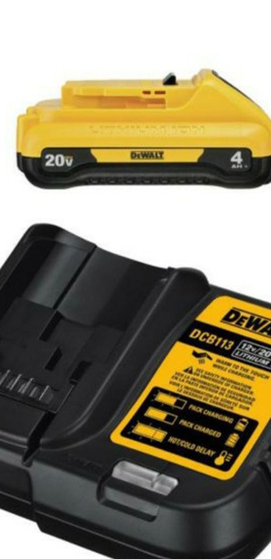 Dewalt 4AH battery 20v and charger